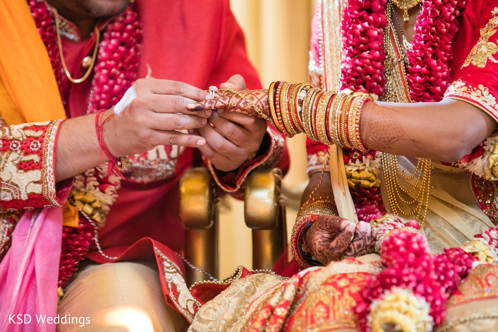 Indian wedding ring exchange